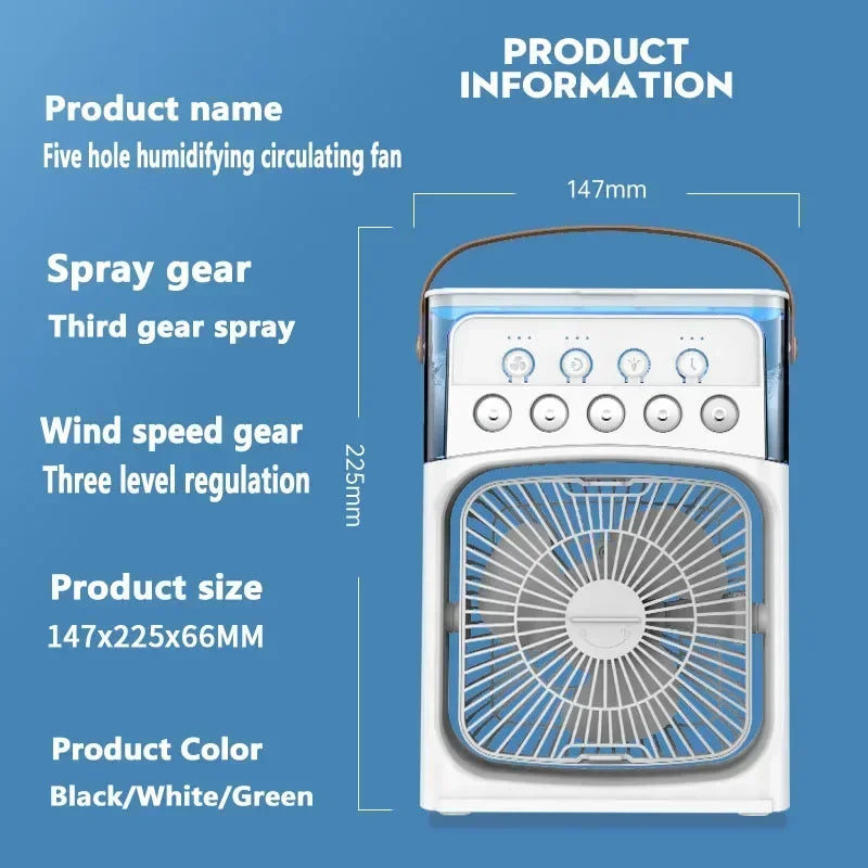 Cooly | Ventilador Inteligente con Humidificador y Luz LED